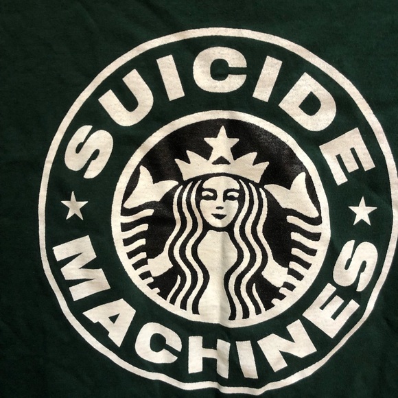 Out of print Suicide Machine Starbucks t shirt - Picture 2 of 5